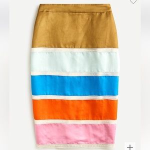 NWT J.Crew‎ color block skirt.10